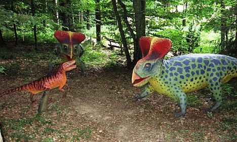 Ogledali si bomo več kot 60 dinozavrov, se posladkali v čokoladnici in poskusili več kot 150 različnih okusov čokolade in dan zaključili z zabavo na Stubenbergsee.